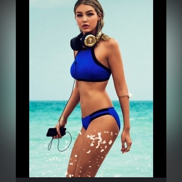 Seafolly Block Party Bikini Set in Rare Teal Color. Size 12 - Picture 4 of 12